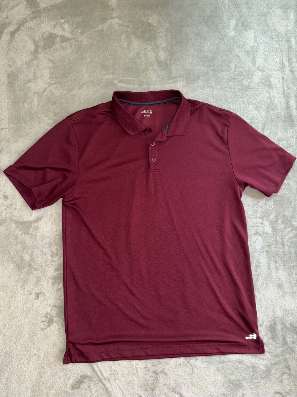 bcg Maroon Men's Performance Polo
